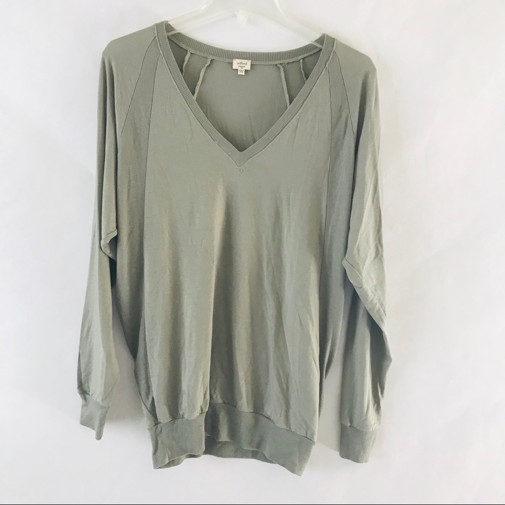 Wilfred Free V neck oversized dolman sleeve blouse